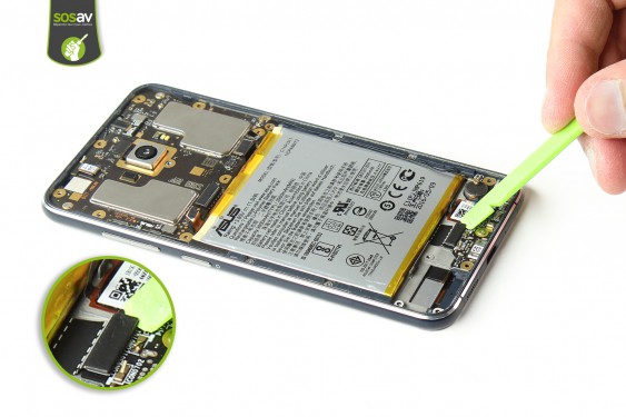 Guide photos remplacement carte connecteur de charge / vibreur  Asus Zenfone 3 (Etape 20 - image 1)