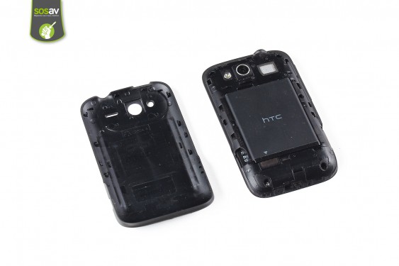 Guide photos remplacement carte sim HTC Wildfire S (Etape 2 - image 4)