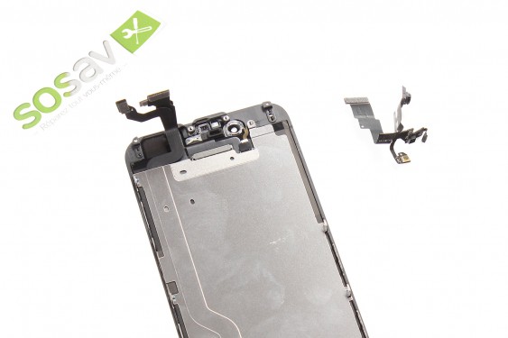 Guide photos remplacement nappe caméra avant, capteur proximité & micro haut iPhone 6 (Etape 15 - image 1)