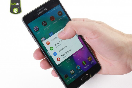 Guide photos remplacement vibreur Samsung Galaxy A7 (Etape 1 - image 2)