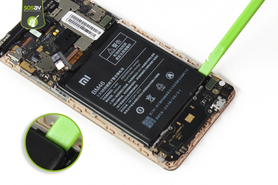 Guide photos remplacement nappe de liaison connecteur de charge Redmi Note 3 (Etape 13 - image 1)