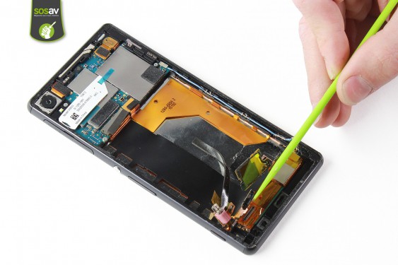 Guide photos remplacement nappe power / volume / micro Xperia Z3 (Etape 29 - image 3)