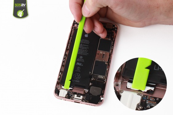 Guide photos remplacement nappe power, vibreur, volume, flash et micro externe iPhone 6S (Etape 13 - image 2)