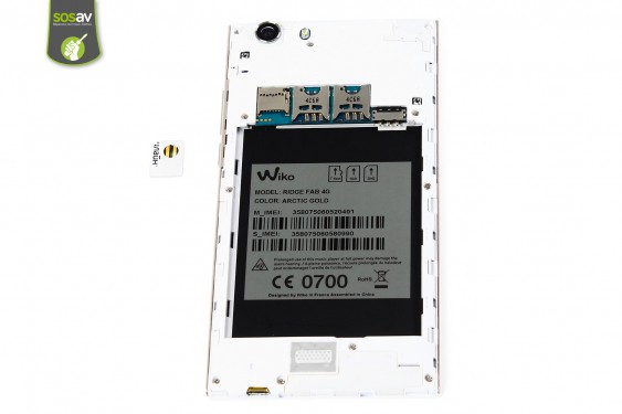 Guide photos remplacement nappe du connecteur de charge Wiko Ridge Fab 4G (Etape 5 - image 4)