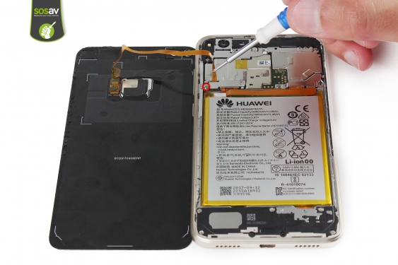 Guide photos remplacement batterie Huawei P8 Lite 2017 (Etape 8 - image 1)