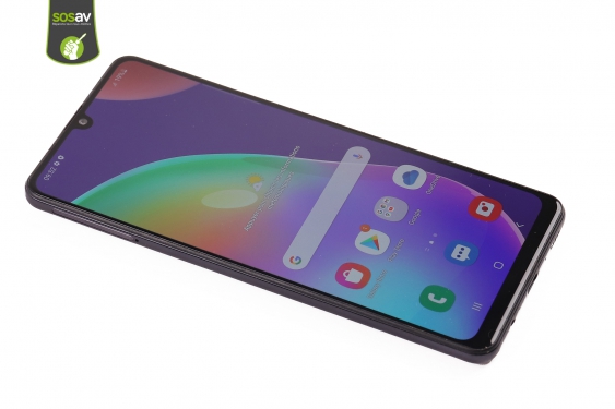 Guide photos remplacement vitre arrière et vitre caméra arrière Galaxy A31 (Etape 1 - image 1)