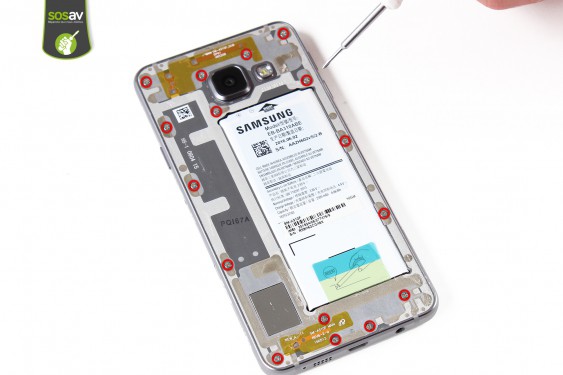 Guide photos remplacement bouton power Samsung Galaxy A3 2016 (Etape 7 - image 1)