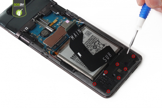 Guide photos remplacement nappe de liaison connecteur de charge Galaxy A80 (Etape 12 - image 1)