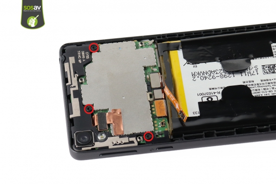 Guide photos remplacement caméra arrière / carte mère Xperia E5 (Etape 10 - image 1)
