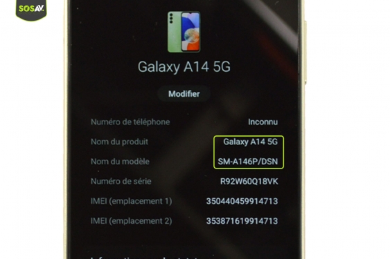 Guide photos remplacement batterie Galaxy A14 (5G) (Etape 1 - image 1)