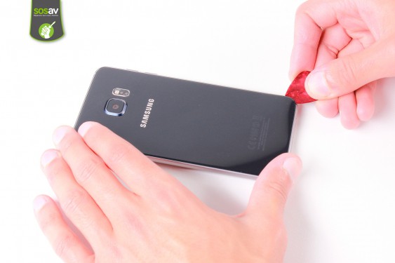 Guide photos remplacement vitre arrière Samsung Galaxy S6 Edge + (Etape 3 - image 1)