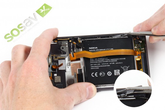 Guide photos remplacement câble interconnexion Lumia 925 (Etape 25 - image 2)