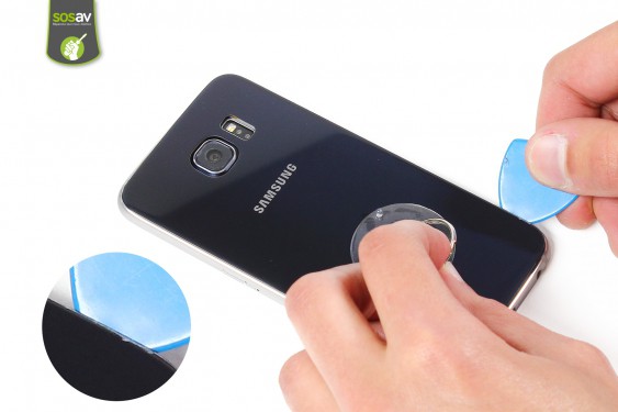 Guide photos remplacement vitre arrière Samsung Galaxy S6 (Etape 2 - image 3)