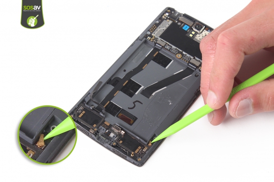 Guide photos remplacement nappe haut-parleur, micro & antenne OnePlus One (Etape 18 - image 1)