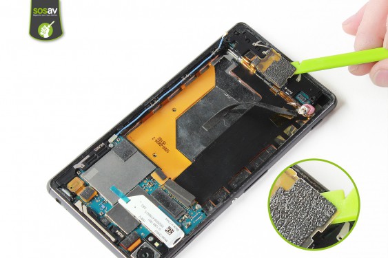 Guide photos remplacement nappe power / volume / micro Xperia Z3 (Etape 19 - image 3)