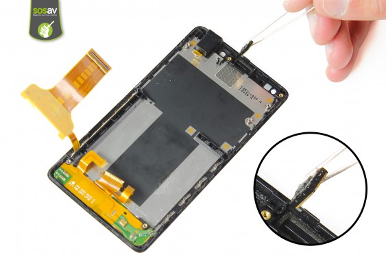 Guide photos remplacement haut-parleur interne Xperia T (Etape 19 - image 3)