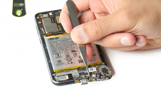 Guide photos remplacement carte connecteur de charge / vibreur  Asus Zenfone 3 (Etape 23 - image 4)