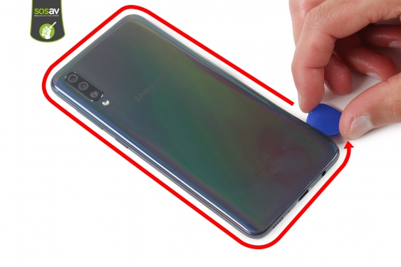 Guide photos remplacement vitre arrière Galaxy A70 (Etape 5 - image 2)