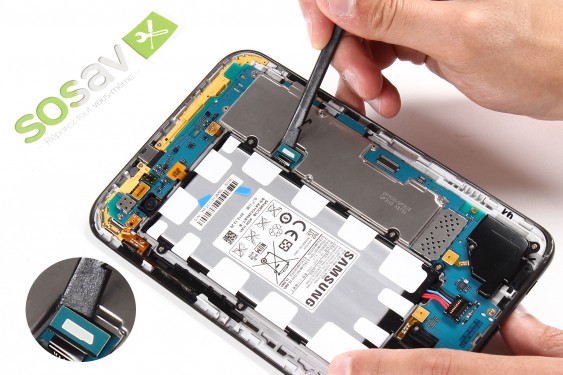 Guide photos remplacement nappe de liaison de l'écran lcd Samsung Galaxy Tab 2 7" (Etape 8 - image 2)