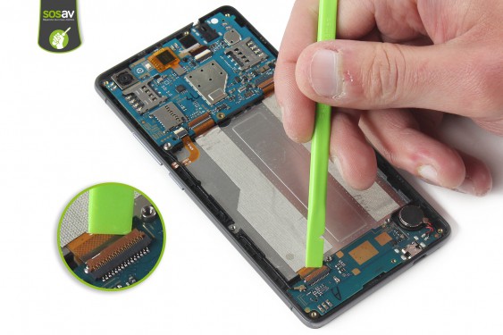 Guide photos remplacement nappe de liaison connecteur de charge Wiko Fever 4G (Etape 16 - image 3)