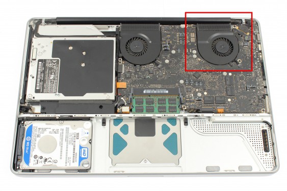 Guide photos remplacement ventilateur droit MacBook Pro 15" Fin 2008 - Début 2009 (Modèle A1286 - EMC 2255) (Etape 9 - image 1)