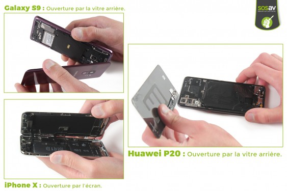 Guide photos remplacement démontage complet Huawei P20 (Etape 5 - image 1)