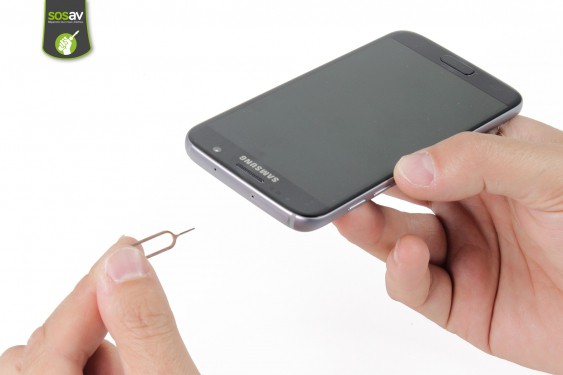 Guide photos remplacement carte microsd / sim Samsung Galaxy S7 (Etape 2 - image 1)