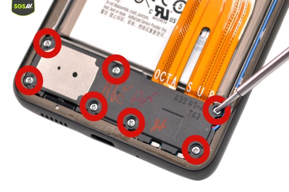 Guide photos remplacement connecteur de charge Galaxy A33 5G (Etape 9 - image 1)