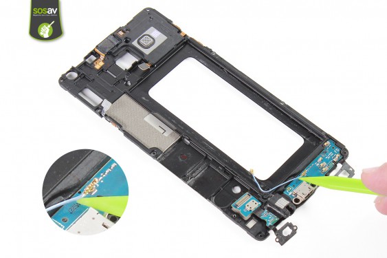 Guide photos remplacement nappe connecteur de charge Samsung Galaxy A7 (Etape 36 - image 3)