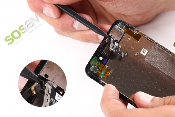 Guide photos remplacement nappe du micro secondaire/haut-parleur interne Firephone (Etape 39 - image 4)