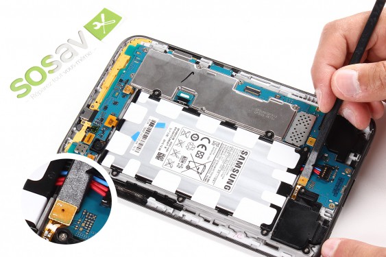 Guide photos remplacement haut-parleur externe gauche Samsung Galaxy Tab 2 7" (Etape 7 - image 2)