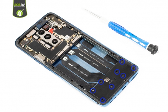 Guide photos remplacement nappes de liaison connecteur de charge OnePlus 7T Pro (Etape 18 - image 1)