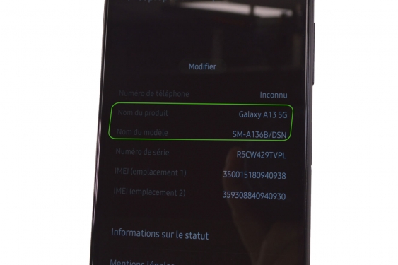 Guide photos remplacement batterie Galaxy A13 (5G) (Etape 1 - image 1)