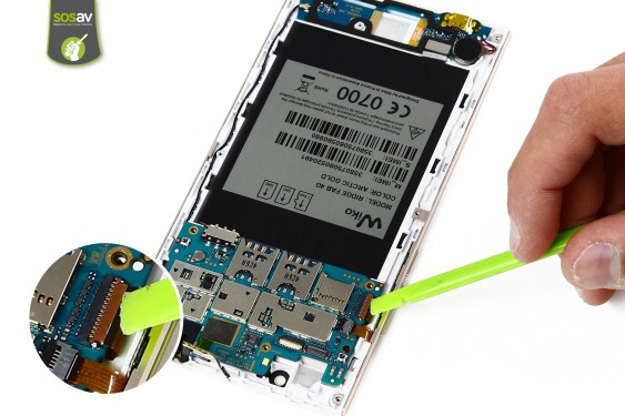 Guide photos remplacement nappe du connecteur de charge Wiko Ridge Fab 4G (Etape 13 - image 1)