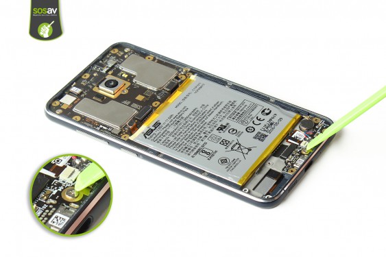 Guide photos remplacement carte connecteur de charge / vibreur  Asus Zenfone 3 (Etape 18 - image 3)