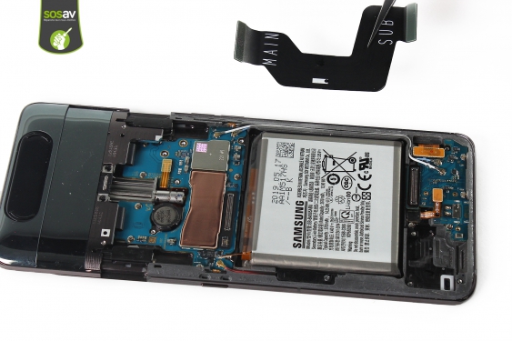 Guide photos remplacement nappe de liaison connecteur de charge Galaxy A80 (Etape 14 - image 4)
