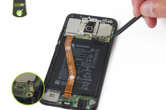 Guide photos remplacement connecteur de charge Huawei Mate 20 Lite (Etape 17 - image 3)