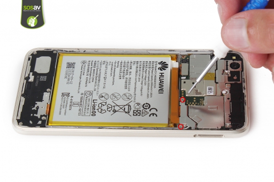 Guide photos remplacement nappe de liaison du connecteur de charge Huawei P8 Lite 2017 (Etape 12 - image 1)