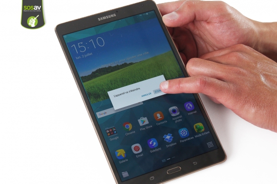 Guide photos remplacement caméra arrière Galaxy Tab S 8.4 (Etape 1 - image 3)