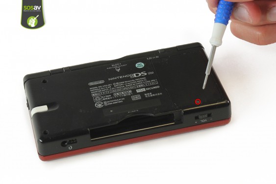 Guide photos remplacement coque arrière Nintendo DS Lite (Etape 2 - image 1)