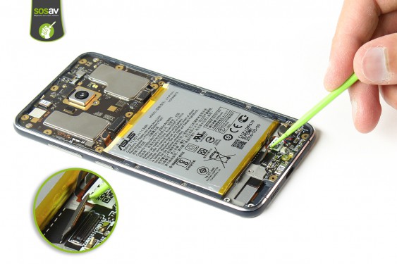 Guide photos remplacement carte connecteur de charge / vibreur  Asus Zenfone 3 (Etape 20 - image 2)