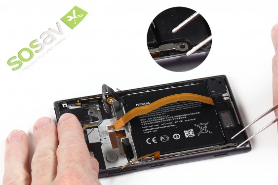 Guide photos remplacement nappe haut-parleur externe Lumia 925 (Etape 21 - image 1)