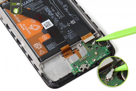 Guide photos remplacement connecteur de charge Huawei Y6 2019 (Etape 14 - image 1)