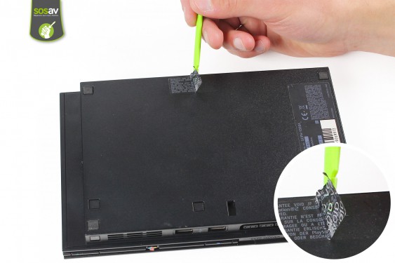 Guide photos remplacement nappe de liaison de la carte des boutons / capteur infrarouge Playstation 2 Slim (Etape 1 - image 3)