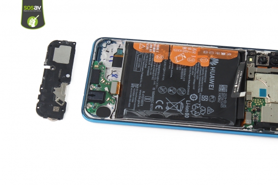 Guide photos remplacement nappe de liaison connecteur de charge Huawei P30 Lite (Etape 13 - image 1)