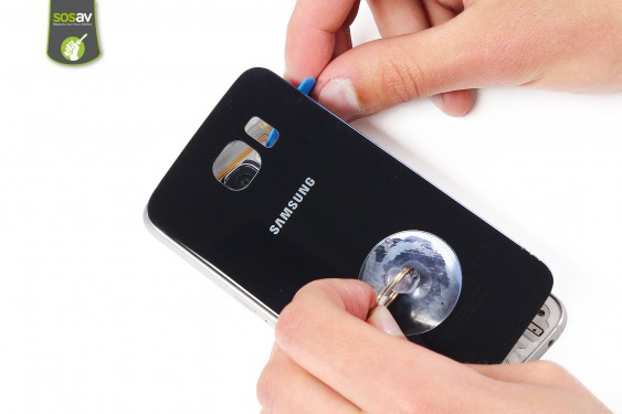 Guide photos remplacement vitre arrière Samsung Galaxy S6 (Etape 3 - image 1)