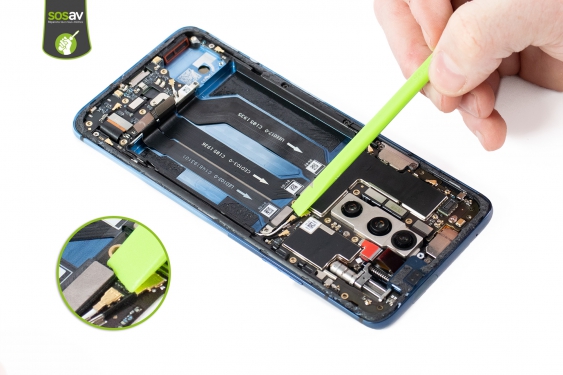 Guide photos remplacement nappes de liaison connecteur de charge OnePlus 7T Pro (Etape 22 - image 1)
