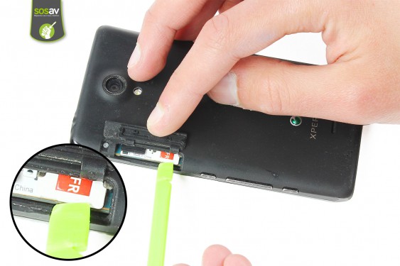 Guide photos remplacement carte sim Xperia T (Etape 2 - image 4)