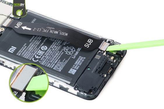 Guide photos remplacement nappe connecteur de charge Redmi Note 10 (Etape 18 - image 1)