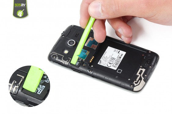 Guide photos remplacement lecteur carte sim et microsd Samsung Galaxy Core 4G (Etape 5 - image 2)